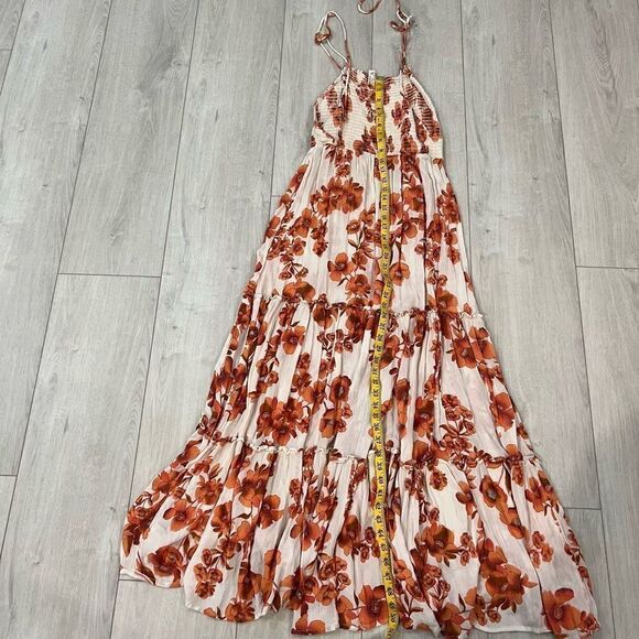 Free People Womens Garden Party Green Floral Print Maxi Dress size M - Picture 3 of 8